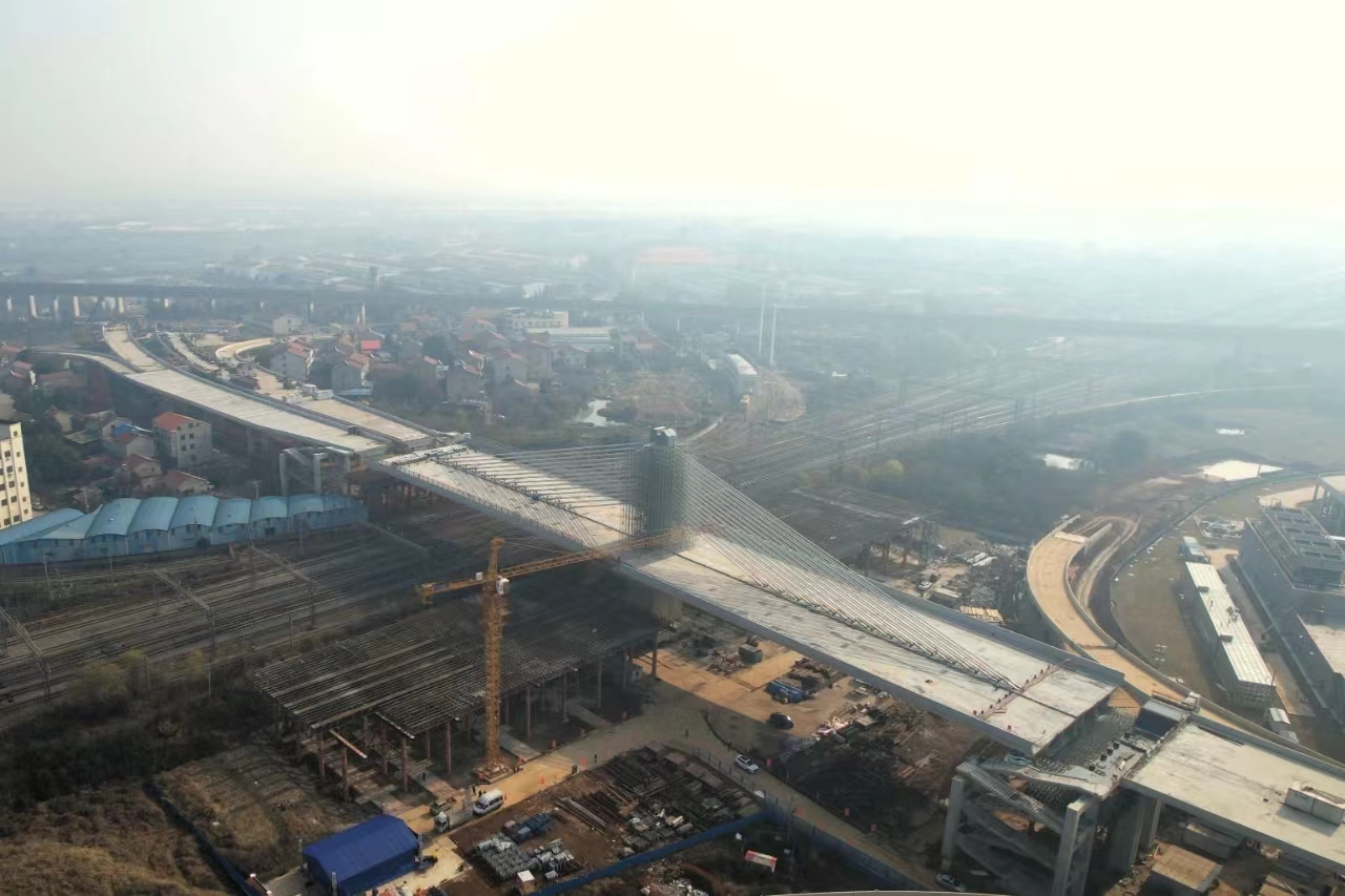 武汉市黄陂区滨湖路延长线（新十公路至石道线段）涉铁工程桥梁线性监控